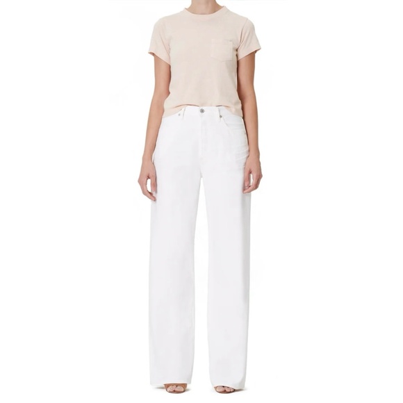 Citizens Of Humanity White Wide Leg Jeans - Picture 1 of 10